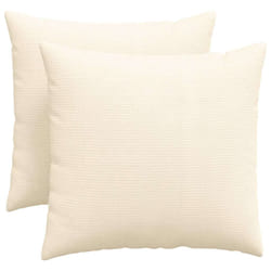 Coussins De Canapé 2 Pcs Crème 50 X 50 Cm Vidaxl