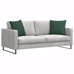 Coussins De Canapé 2 Pcs Vert Foncé 50 X 50 Cm Vidaxl - Vue supplémentaire 2