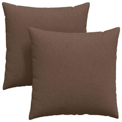 Coussins De Canapé 2 Pcs Marron 60 X 60 Cm Tissu Vidaxl