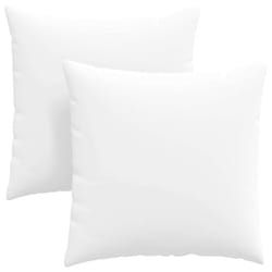 Coussins De Canapé 2 Pcs Blanc 60 X 60 Cm Tissu Vidaxl