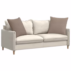 Coussins De Canapé 2 Pcs Taupe 60 X 60 Cm Tissu Vidaxl - Vue supplémentaire 2
