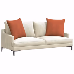 Coussins De Canapé 2 Pcs Rouge Orange 60 X 60 Cm Vidaxl - Vue supplémentaire 2