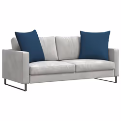 Coussins De Canapé 2 Pcs Bleu 80 X 80 Cm Tissu Vidaxl - Vue supplémentaire 2