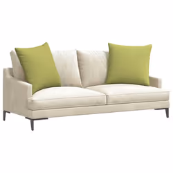 Coussins De Canapé 2 Pcs Vert Clair 80 X 80 Cm Tissu Vidaxl - Vue supplémentaire 2