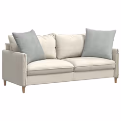 Coussins De Canapé 2 Pcs Gris Clair 80 X 80 Cm Vidaxl - Vue supplémentaire 2