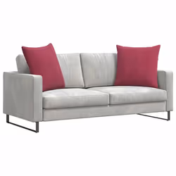 Coussins De Canapé 2 Pcs Bordeaux 80 X 80 Cm Vidaxl - Vue supplémentaire 2