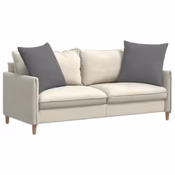 Coussins De Canapé 2 Pcs Gris Foncé 80 X 80 Cm Tissu Vidaxl - Vue supplémentaire 2
