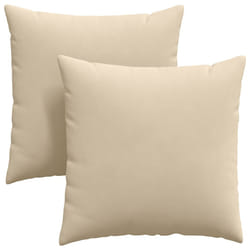 Coussins De Canapé 2 Pcs Crème 80 X 80 Cm Tissu Vidaxl