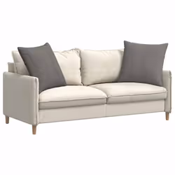 Coussins De Canapé 2 Pcs Gris Clair 80 X 80 Cm Vidaxl - Vue supplémentaire 2