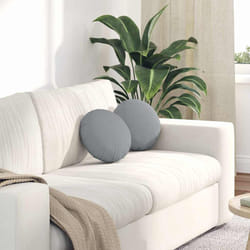 Coussins De Siège 2 Pcs Gris Clair Ø30 X 13 Cm Tissu Vidaxl