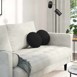 Coussins De Siège 2 Pcs Noir Ø30 X 13 Cm Tissu Vidaxl