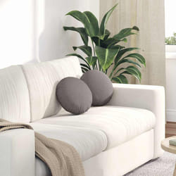 Coussins De Siège 2 Pcs Taupe Ø30 X 13 Cm Tissu Vidaxl