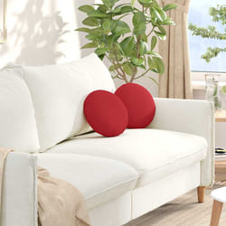 Coussins De Siège 2 Pcs Rouge Ø30 X 13 Cm Tissu Vidaxl