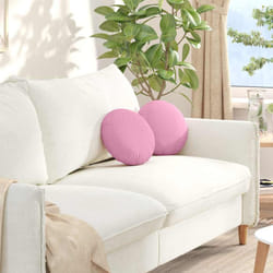 Coussins De Siège 2 Pcs Rose Ø30 X 13 Cm Tissu Vidaxl