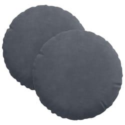 Coussins De Siège 2 Pcs Gris Foncé Ø 40 X 13 Cm Velours Vidaxl