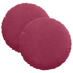 Coussins De Siège 2 Pcs Bordeaux Ø 40 X 13 Cm Velours Vidaxl