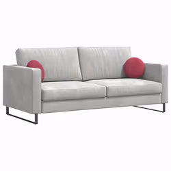 Coussins De Siège 2 Pcs Bordeaux Ø 40 X 13 Cm Velours Vidaxl - Vue supplémentaire 2