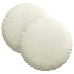 Coussins De Siège 2 Pcs Crème Ø 40 X 13 Cm Velours Vidaxl