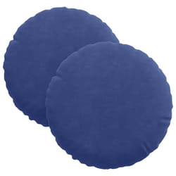 Coussins De Siège 2 Pcs Bleu Police Ø 40 X 13 Cm Velours Vidaxl