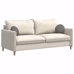 Coussins De Siège 2 Pcs Gris Clair Ø 30 X 13 Cm Vidaxl - Vue supplémentaire 2