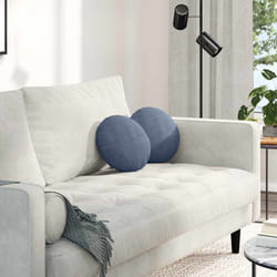 Coussins De Siège 2 Pcs Bleu Ø 30 Cm Tissu En Velours Côtelé Vidaxl