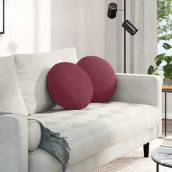 Coussins De Siège 2 Pcs Bordeaux Ø40 X 13 Cm Tissu Vidaxl