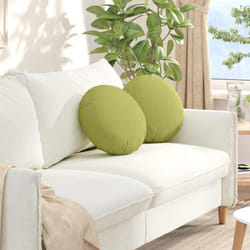 Coussins De Siège 2 Pcs Vert Clair Ø40 X 13 Cm Tissu Vidaxl