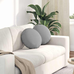 Coussins De Siège 2 Pcs Gris Nuage Ø40 X 13 Cm Tissu Vidaxl