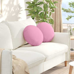 Coussins De Siège 2 Pcs Rose Ø40 X 13 Cm Tissu Vidaxl