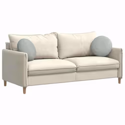 Coussins De Siège 2 Pcs Gris Clair Ø 40 X 13 Cm Velours Vidaxl - Vue supplémentaire 2
