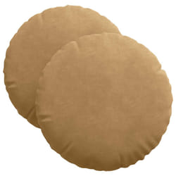 Coussins De Siège 2 Pcs Marron Ø 40 X 13 Cm Velours Vidaxl