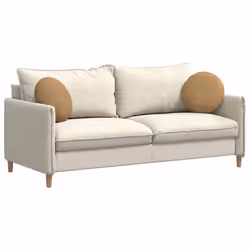 Coussins De Siège 2 Pcs Marron Ø 40 X 13 Cm Velours Vidaxl - Vue supplémentaire 2