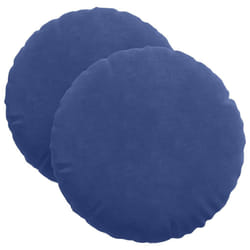 Coussins De Siège 2 Pcs Bleu Police Ø 40 X 13 Cm Velours Vidaxl