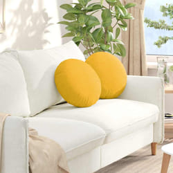 Coussins De Siège 2 Pcs Jaune Clair Ø 40 Cm Vidaxl