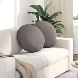 Coussins De Siège 2 Pcs Taupe Ø50 X 19 Cm Tissu Vidaxl