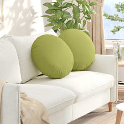 Coussins De Siège 2 Pcs Vert Clair Ø50 X 19 Cm Tissu Vidaxl