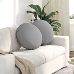 Coussins De Siège 2 Pcs Gris Nuage Ø50 X 19 Cm Tissu Vidaxl