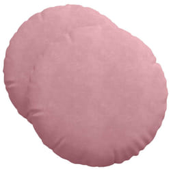 Coussins De Siège 2 Pcs Rose Ø 40 X 13 Cm Velours Vidaxl