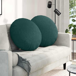 Coussins De Siège 2 Pcs Vert Foncé Ø60 X 21 Cm Tissu Vidaxl