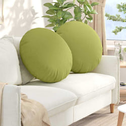 Coussins De Siège 2 Pcs Vert Clair Ø60 X 21 Cm Tissu Vidaxl