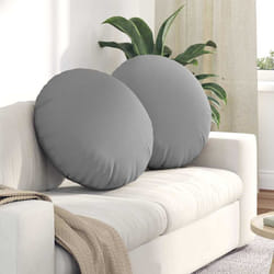 Coussins De Siège 2 Pcs Gris Nuage Ø60 X 21 Cm Tissu Vidaxl