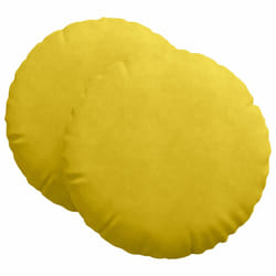 Coussins De Siège 2 Pcs Jaune Ø 40 X 13 Cm Velours Vidaxl