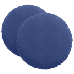 Coussins De Siège 2 Pcs Bleu Police Ø 40 X 13 Cm Velours Vidaxl