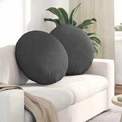 Coussins De Siège 2 Pcs Gris Foncé Ø 60 Cm Vidaxl