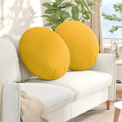 Coussins De Siège 2 Pcs Jaune Clair Ø 60 Cm Vidaxl