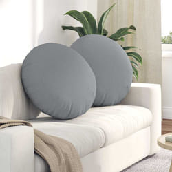 Coussins De Siège 2 Pcs Gris Clair Ø80 X 29 Cm Tissu Vidaxl
