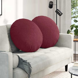 Coussins De Siège 2 Pcs Bordeaux Ø80 X 29 Cm Tissu Vidaxl
