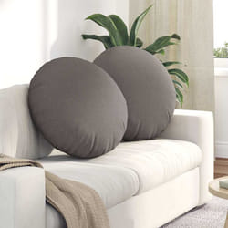 Coussins De Siège 2 Pcs Taupe Ø80 X 29 Cm Tissu Vidaxl