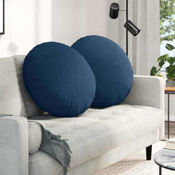 Coussins De Siège 2 Pcs Bleu Ø80 X 29 Cm Tissu Vidaxl