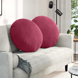 Coussins De Siège 2 Pcs Bordeaux Ø 80 X 29 Cm Velours Vidaxl